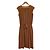 Autre Marque Tocca ärmelloses Kleid mit Schleife und Raffung Braun