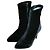 Autre Marque GINZA Kanematsu Velours- Stiefeletten Schwarz