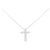 Autre Marque Collana a Croce con Diamanti Pt900 Pt850 Argento