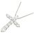 Autre Marque Collana a Croce con Diamanti Pt900 Pt850 Argento - vista 3