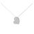 Autre Marque Collana Cuore in Oro Bianco Au750 e Diamanti Argento