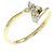 Autre Marque Au750 Kreuz-Diamantring Golden