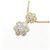 Autre Marque Au750 Blumen-Diamant-Halskette Golden - Ansicht 3