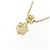 Autre Marque Au750 Blumen-Diamant-Halskette Golden - Ansicht 4