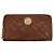 Carteira Longa de Couro Tory Burch Marrom