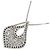 Autre Marque Au750 White Gold Diamond Necklace Silvery - view 4