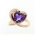 Autre Marque Anello Ponte Vecchio 750 Oro Rosa Ametista Porpora - vista 2