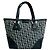 Autre Marque Christian Dior Trotter Canvas Lederhandtasche Blau Marineblau