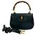 Borsa a mano 2way Gucci in pelle di lucertola Bamboo Nero