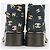 Chanel 22B kurze Stiefel aus Canvas und Lammfell Schwarz - Ansicht 5