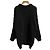 Céline Sweater de Lã e Cashmere com Tricô Aran Celine Preto