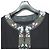 Autre Marque Top de Power Net con bordados florales VIVIENNE TAM Negro - vista 3