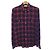 Camisa de cuadros negra y roja Céline Negro