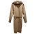 Autre Marque Abrigo con cinturón ADORE 100% Cachemira y Piel de Visón Beige Camello - vista 3