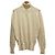 Autre Marque John Smedley for Tomorrowland Jersey de cuello alto de lana Blanco Blanco roto