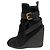 Botines de cuña de ante Louis Vuitton Negro