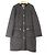 Mackintosh HUNA Casaco longo acolchoado sem gola Preto