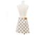 Saia de algodão Louis Vuitton Damier Azur Bege Cru Azul marinho - vista 7