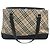 Burberry Nova Check Handtasche aus Canvas und Leder Schwarz Beige