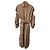 Autre Marque AULA Hemdblusenkleid mit Gürtel und Schulterausschnitten Braun Hellbraun