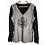 Autre Marque Top con scollo a V a strati VIVIENNE TAM Nero