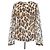 Autre Marque Top transparente de leopardo Ray Beams Negro Estampado de leopardo