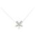 Autre Marque Collar de Flor en Oro Blanco Au750 y Diamantes Plata
