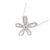 Autre Marque Collar de Flor en Oro Blanco Au750 y Diamantes Plata - vista 3