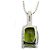 Autre Marque Collana in oro bianco Au750 con peridoto e diamante Argento - vista 3