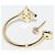 Pendiente único Louis Vuitton Monogram Idylle Au750 Diamond Dorado - vista 4