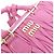 Borsa a tracolla Miu Miu 5BB142 Matelassé Pipi Rosa Bianco D'oro Fuschia - vista 6