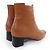 Hermès Demarche35.5 Leather Short Boots Brown - view 3