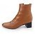Hermès Demarche35.5 Leather Short Boots Brown - view 5