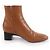 Hermès Demarche35.5 Leather Short Boots Brown - view 6