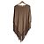 Autre Marque GOOD GRIEF! Poncho de punto con flecos Beige