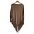 Autre Marque GOOD GRIEF! Poncho de punto con flecos Beige - vista 2