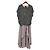 Autre Marque PROPORTION BODY DRESSING 2-Wege-Kleid-Set aus Bandgarnstrick Lila