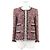 Chaqueta Chanel de tweed, lana y nailon Negro Blanco Roja