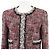 Chaqueta Chanel de tweed, lana y nailon Negro Blanco Roja - vista 2