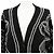 Cardigan Hermès BRIDES de GALA42 in cashmere, cotone e poliammide Nero Crudo - vista 2