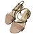 Autre Marque Sandales plates DIANA en cuir embossé python Rose Beige