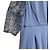 Autre Marque Rire fete Spitzenkleid lang Blau - Ansicht 3