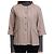 Autre Marque Manila Grace Gestreifte Jacke Beige Dunkelblau - Ansicht 2
