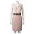Abito Escada rosa con cintura decorata Metallico