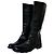 Prada Stivali alti in pelle nera Nero