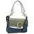 Chloé Chloe Schultertasche Leder 2way Navy Gold Auth 203685M Golden Marineblau