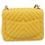 CHANEL V Stitch Schultertasche mit Kette aus Lammleder Gelb Silber CC Auth 206310SAM - Ansicht 2
