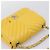 CHANEL V Stitch Schultertasche mit Kette aus Lammleder Gelb Silber CC Auth 206310SAM - Ansicht 6