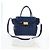 Bolsa de mão PRADA Ready lock em couro Taurillon Clemence 2way Azul Auth am12570V Dourado - vista 12