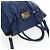 Bolsa de mão PRADA Ready lock em couro Taurillon Clemence 2way Azul Auth am12570V Dourado - vista 14